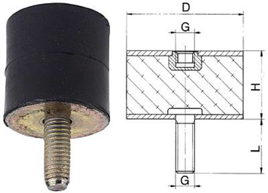 Bilde av VIBRASJONSDEMPER D 40/30 M8